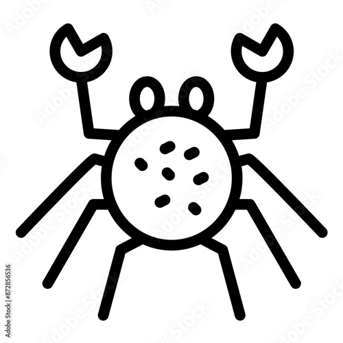 Crab vector icon illustration of Coastline iconset.