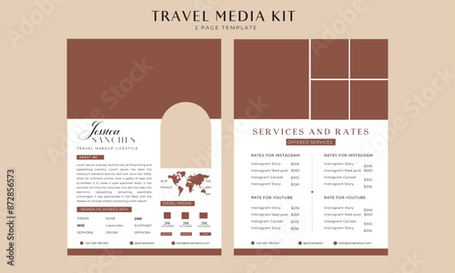 I will design press kits, travel, fashion, blogger, beauty, and influencer media kit