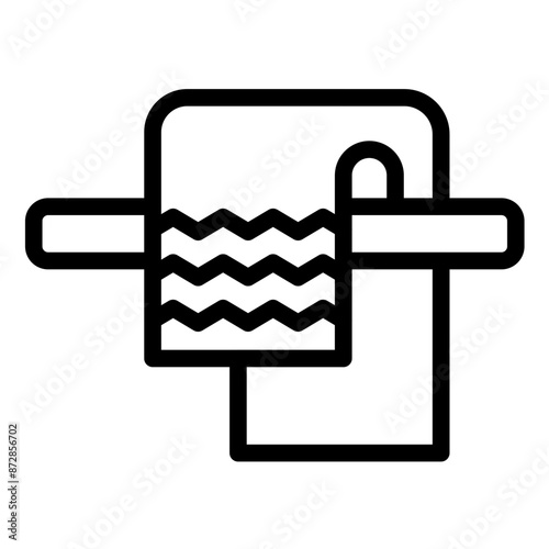 Beach Towel vector icon illustration of Coastline iconset.