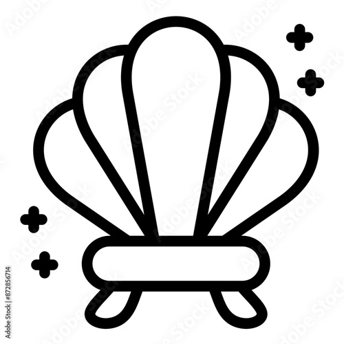Seashell vector icon illustration of Coastline iconset.