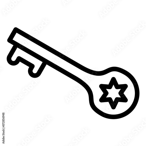 Key vector icon illustration of Hajj Pilgrimage iconset.