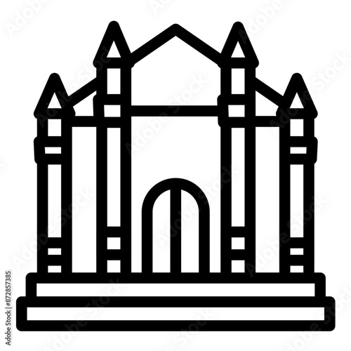 Milan Fashion vector icon illustration of Italy iconset.