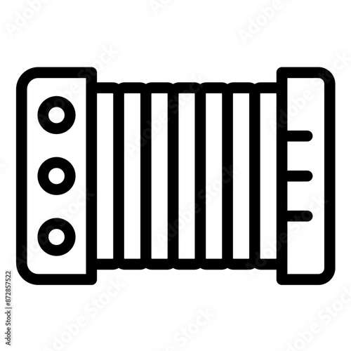 Accordion vector icon illustration of Festa Junina iconset.