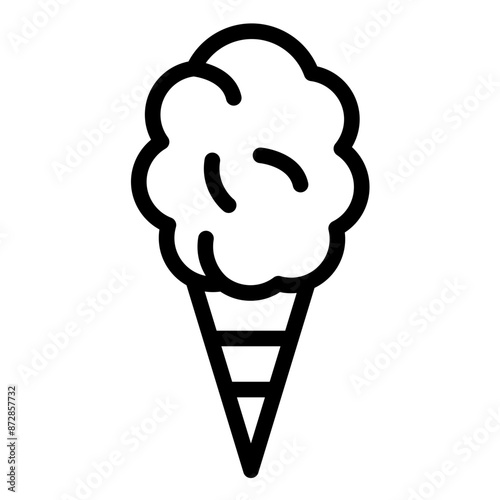 Cotton Candy vector icon illustration of Festa Junina iconset.