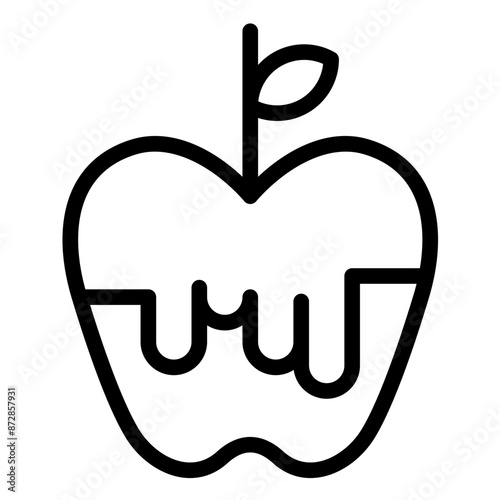 Rotten Apple vector icon illustration of Corruption iconset.