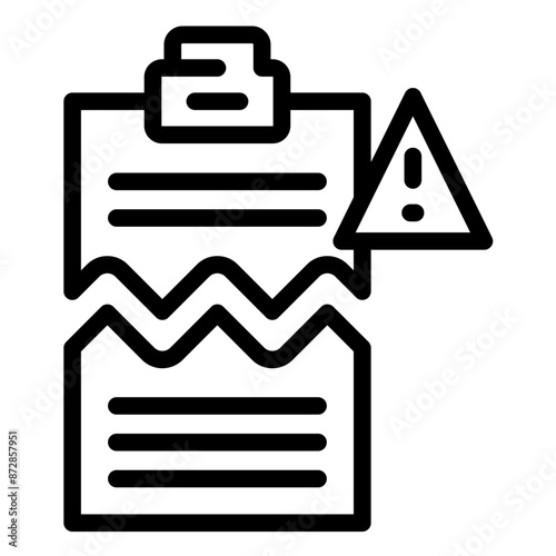 Corrupt Clipboard vector icon illustration of Corruption iconset.