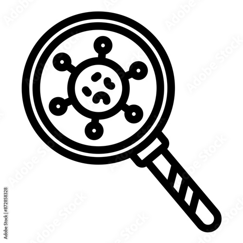 Virus Detector vector icon illustration of Infectious Diseases iconset.