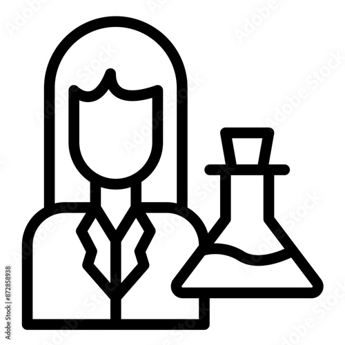 Lab Technician vector icon illustration of Lab iconset.