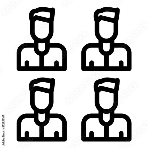 Squad vector icon illustration of Friendship iconset.