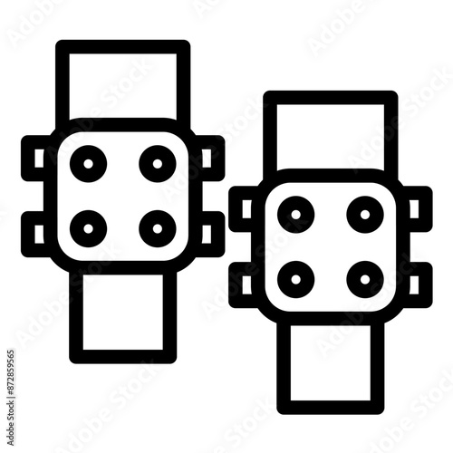 Kneepad vector icon illustration of Rugby iconset.