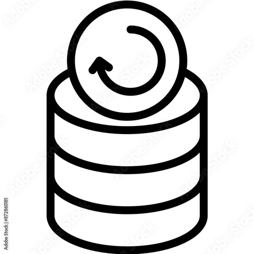 Network Data Recovery vector icon illustration of Networking iconset.