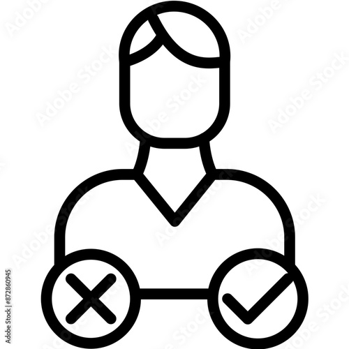 Decisiveness vector icon illustration of Leadership iconset.