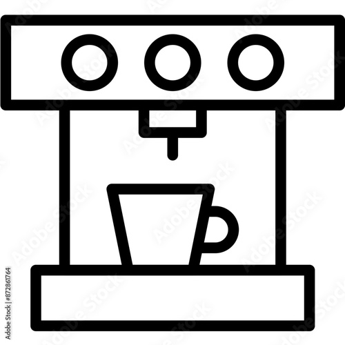 Cleaning Coffee Maker vector icon illustration of Cleaning and Dusting iconset.