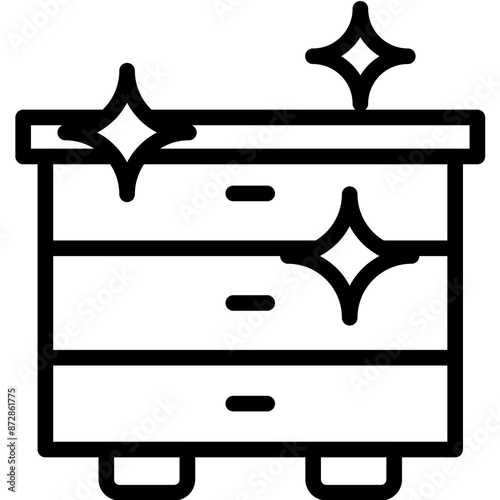 Cleaning Drawers vector icon illustration of Cleaning and Dusting iconset.