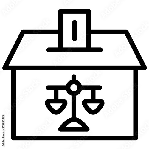 Voting vector icon illustration of Law & Legislation iconset.