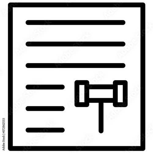 Sentence vector icon illustration of Law & Legislation iconset.