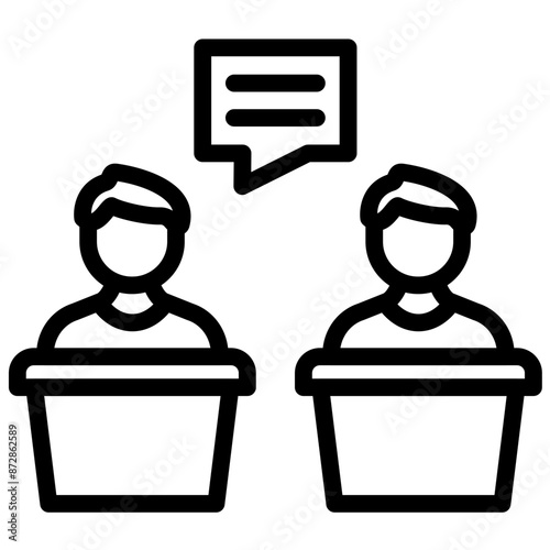 Public Debate vector icon illustration of Law & Legislation iconset.