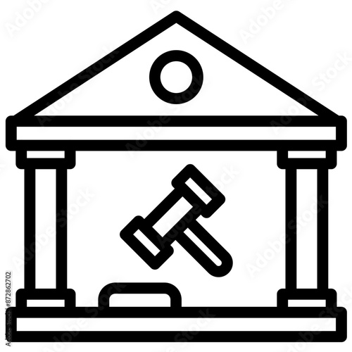 Litigation vector icon illustration of Law & Legislation iconset.