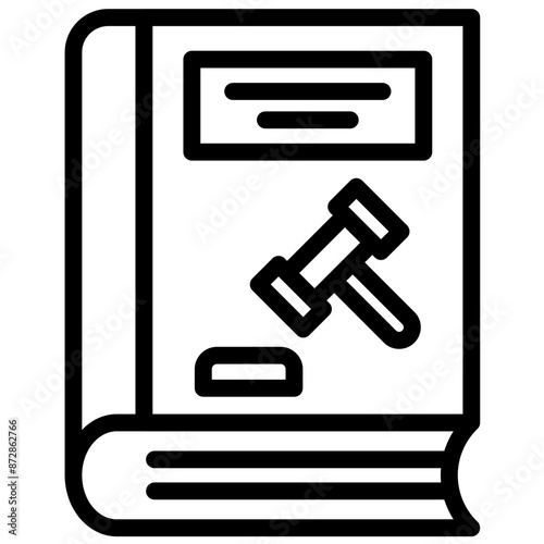 Law Book vector icon illustration of Law & Legislation iconset.
