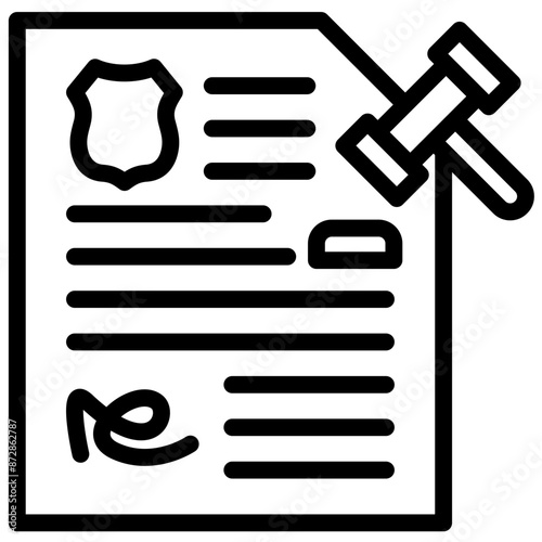 Jurisdiction vector icon illustration of Law & Legislation iconset.