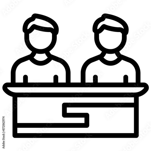 Committee vector icon illustration of Law & Legislation iconset.