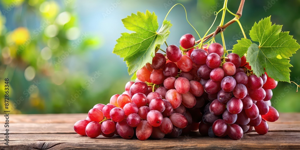 Bunch of red grapes with fresh green leaves, grapes, red, fresh, green, leaves, vine, food, fruit, organic, agriculture, harvest Bunch of red grapes with fresh green leaves, grapes, red, fresh, green, leaves, vine, food, fruit, organic, agriculture, harvest