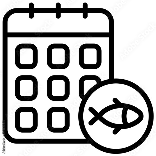 Fishing Season vector icon illustration of Fishing iconset.