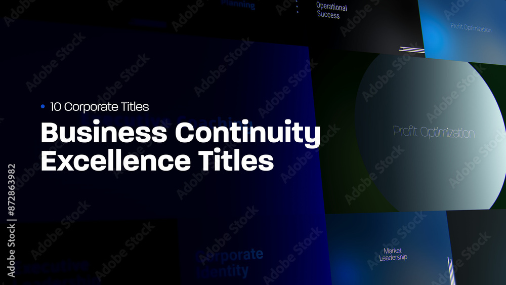 Controlling Title Business Continuity Excellence Titles | 10 Motion Titles with Control ...