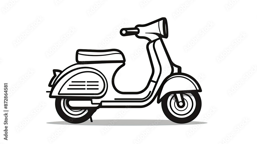 Obraz premium scooter isolated on white