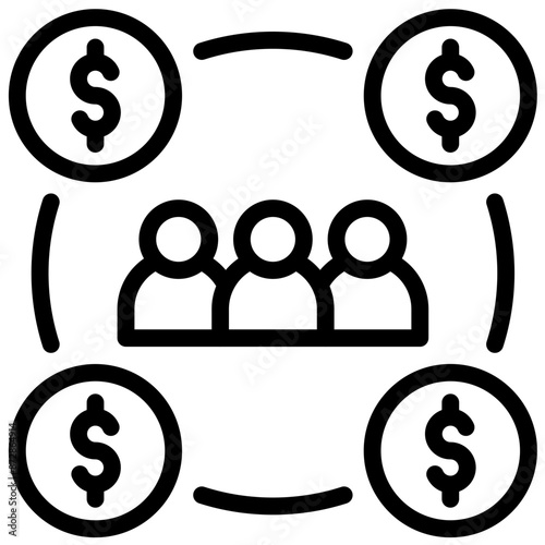 Sharing Economy vector icon illustration of Gig Economy iconset.