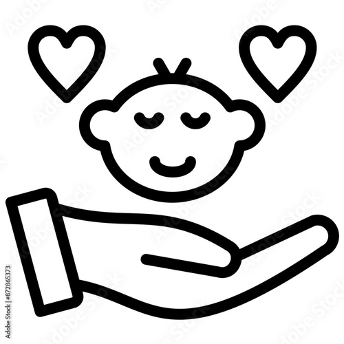 Child Caretaker vector icon illustration of Gig Economy iconset.