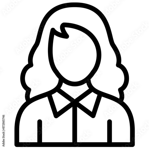 Girl vector icon illustration of Generation Gap iconset.
