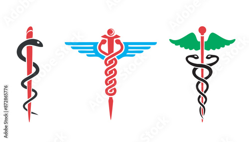Print, Medicine, Pharmacy, Sign, Prescription Medicine, Healthcare And Medicine - Vector,  medical symbol, Medical sign symbol, Medical Snake Caduceus Logo, Caduceus sign,