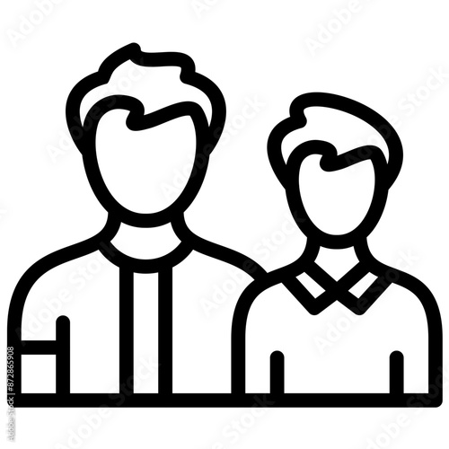 Difference vector icon illustration of Generation Gap iconset.