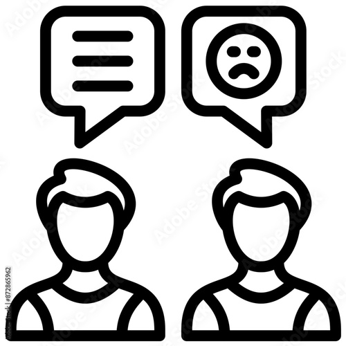 Bad Communication vector icon illustration of Generation Gap iconset.