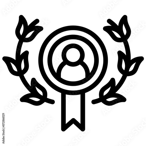 Outstanding Achievement vector icon illustration of Award Events iconset.