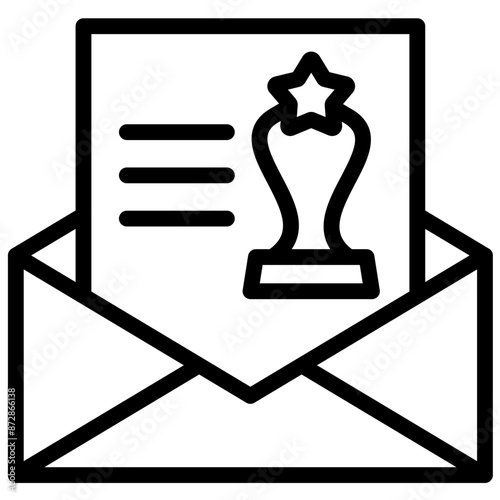 Nomination vector icon illustration of Award Events iconset.