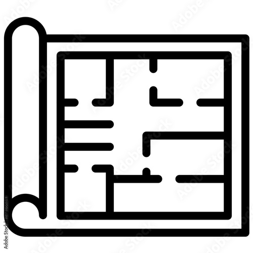 Floor Plan vector icon illustration of Award Events iconset.