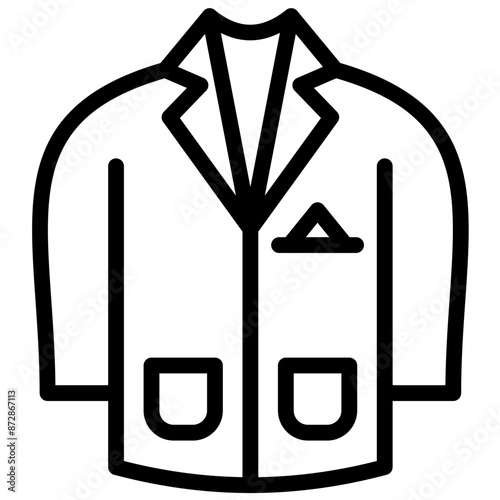 Coat vector icon illustration of Fashion Ecommerce iconset.