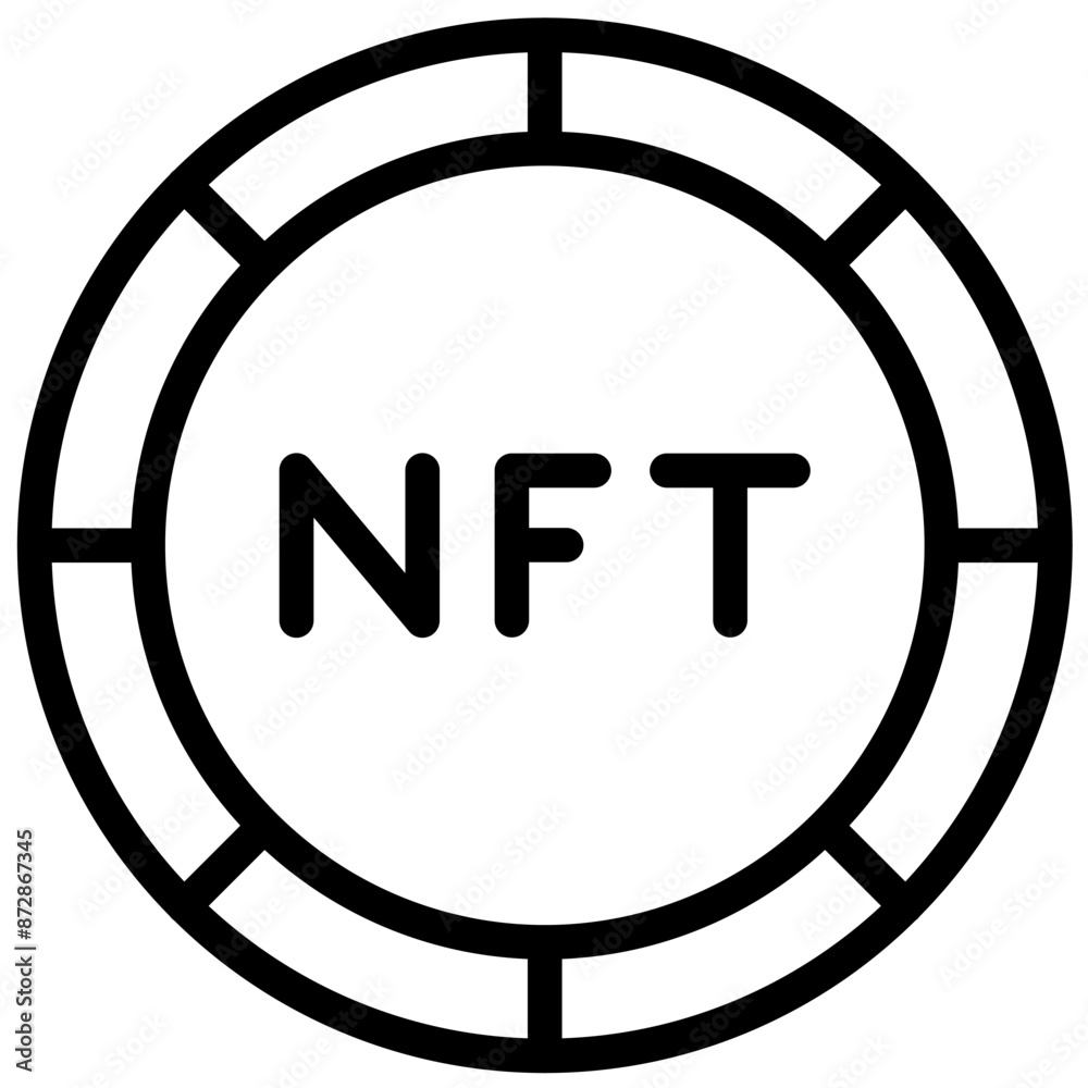 NFT vector icon illustration of Cryptocurrency iconset.