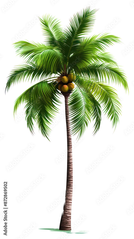 Obraz premium PNG Tropical coconut tree tropics.