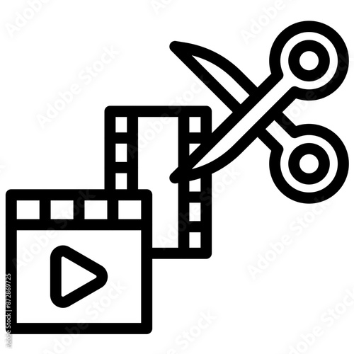 Editing vector icon illustration of Filmmaking iconset.