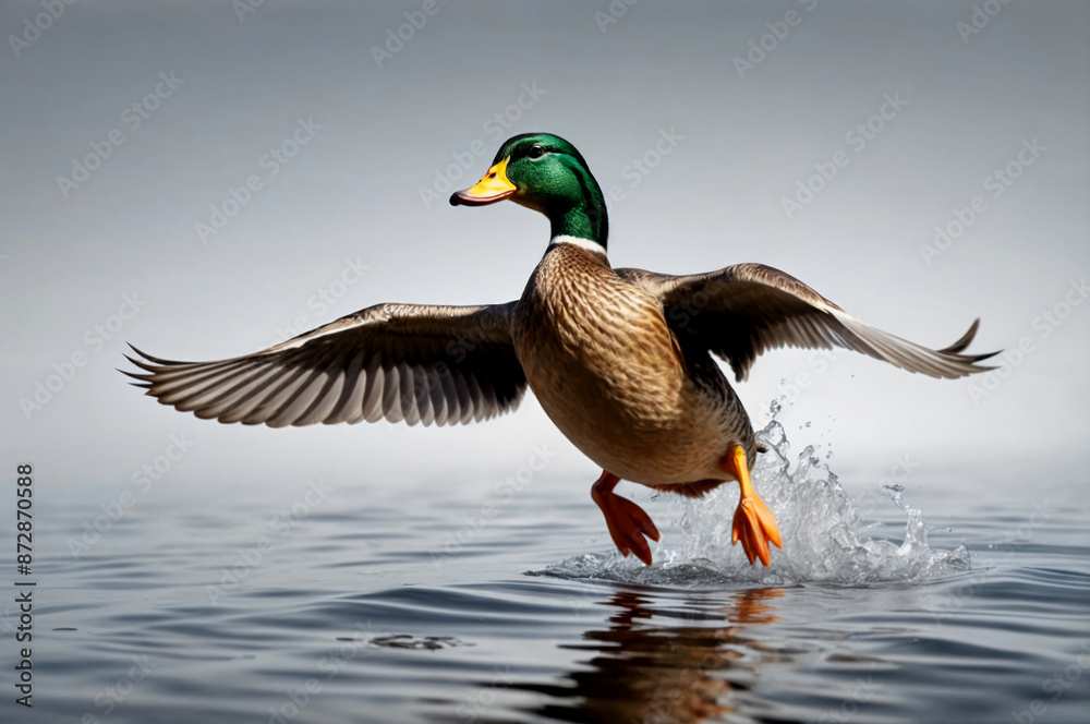 duck on the water