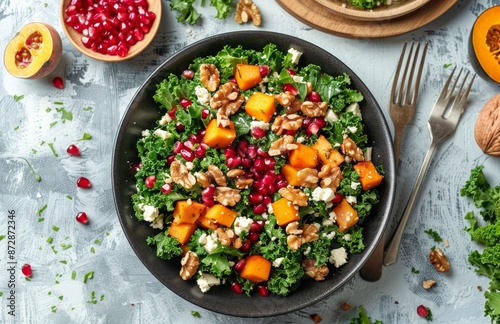 Wallpaper Mural Kale Salad With Butternut Squash, Feta, and Pomegranate Torontodigital.ca