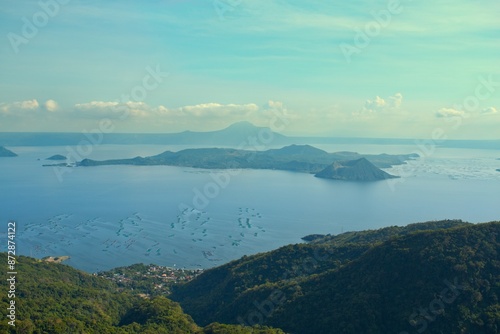 Fototapeta Naklejka Na Ścianę i Meble -  Taal Volcano, located within Taal Lake