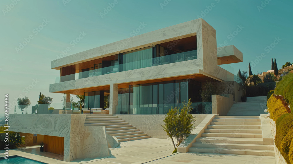 Contemporary Home Design: Marble, Wood, and Concrete Contemporary Home Design: Marble, Wood, and Concrete