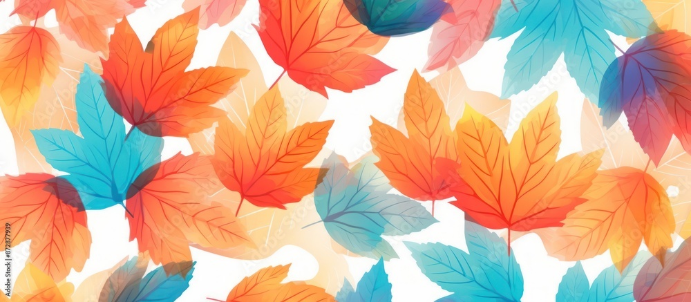 Watercolor Autumn Leaves Pattern Watercolor Autumn Leaves Pattern