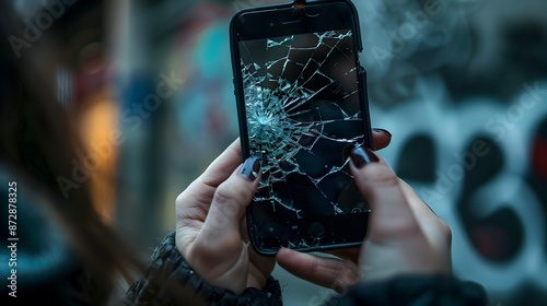 Shattered Mobile Device Scr...