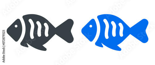 fish icon set Isolated on White Background