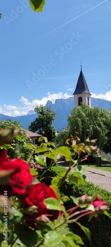 View over the Schlern (Sciliar) peaks in Dolomites, South Tyrol from Collealbo. photo